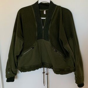Free People Movement Olive Quarterzip